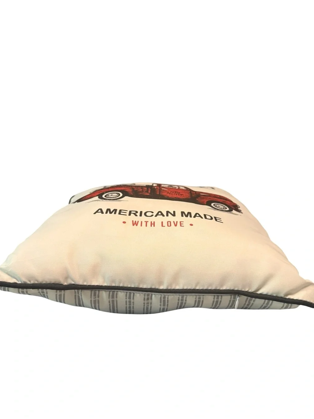 Red Truck Patriotic Dog Farmhouse Decor Indoor Summer 4th of July Market Pillow